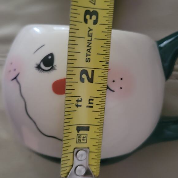 Snowman  Christmas Coffee Mugs – Holiday Christmas Winter - Set of 2 Vintage - Picture 7 of 8